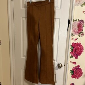 Spanx faux suede flare pants NWOT